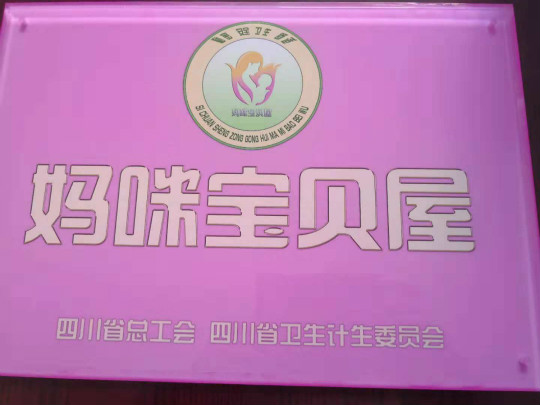 泸州市总工会为我院妈咪宝贝屋授牌